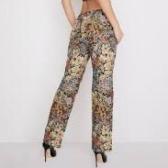 House Of CB Mistress Rocks Spectrum Floral Brocade Wide Leg Trousers L - Picture 2 of 13